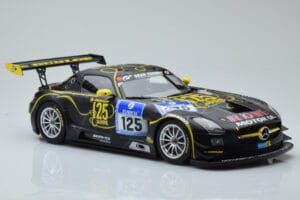 Mercedes SLS AMG GT3 Rowe Racing #125 Zehe / Bullitt / Renger / Hartung ADAC 24 Hours of Nurburgring 2013 Minichamps 1:18 151 - imaginea 4 din 6