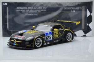 Mercedes SLS AMG GT3 Rowe Racing #125 Zehe / Bullitt / Renger / Hartung ADAC 24 Hours of Nurburgring 2013 Minichamps 1:18 151 - imaginea 6 din 6