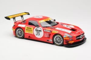 Mercedes SLS AMG GT3 #35 Team Black Falcon T. Heyer / Jafer / Lemeret 24 Hours of Spa 2011 Minichamps 1:18 151113135 Metal - imaginea 4 din 6