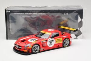 Mercedes SLS AMG GT3 #35 Team Black Falcon T. Heyer / Jafer / Lemeret 24 Hours of Spa 2011 Minichamps 1:18 151113135 Metal - imaginea 6 din 6