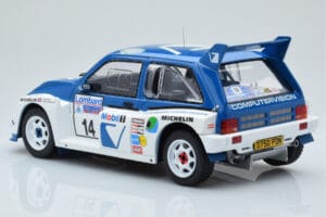 MG Metro 6R4 #14 D. Llewellin / P. Short RAC Rally 1986 IXO 1:18 18RMC068C Metal - imaginea 5 din 6