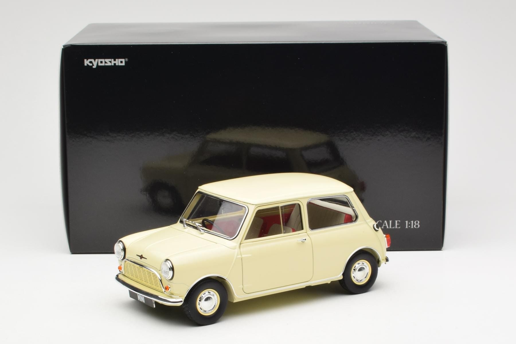 Morris Mini Minor Alb Kyosho 1:18 08964W Metal - imaginea 8 din 8