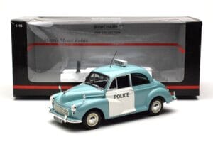 Morris Minor Poliție Albastru & Alb Minichamps 1:18 150137090 Metal - imaginea 8 din 8