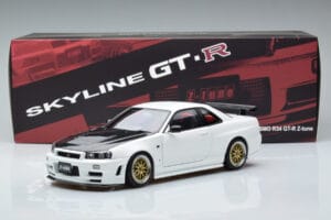 Nissan Skyline GT-R R34 Nismo Z-Tune Alb MotorHelix 1:18 M83407 Metal - imaginea 11 din 11