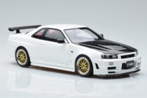 Nissan Skyline GT-R R34 Nismo Z-Tune Alb MotorHelix 1:18 M83407 Metal - imaginea 6 din 11