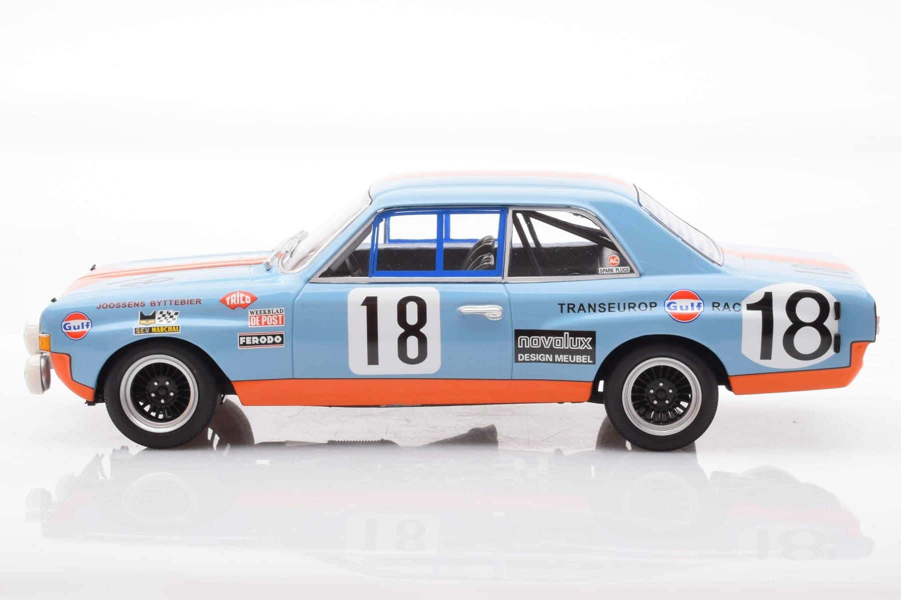 Opel Commodore A Steinmetz Gulf #18 Joossens / Byttebier 24 Hours of Spa 1971 Minichamps 1:18 155714618 Metal - imaginea 3 din 6