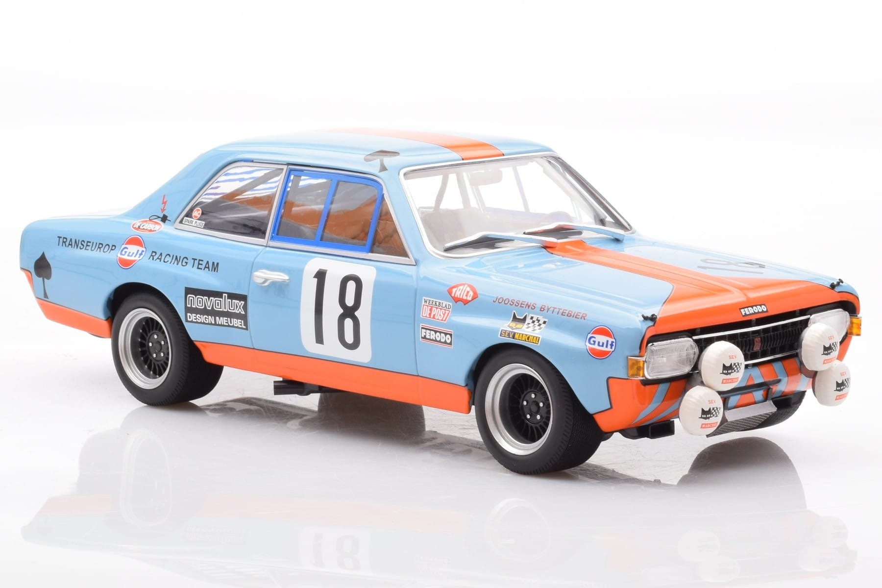 Opel Commodore A Steinmetz Gulf #18 Joossens / Byttebier 24 Hours of Spa 1971 Minichamps 1:18 155714618 Metal - imaginea 4 din 6