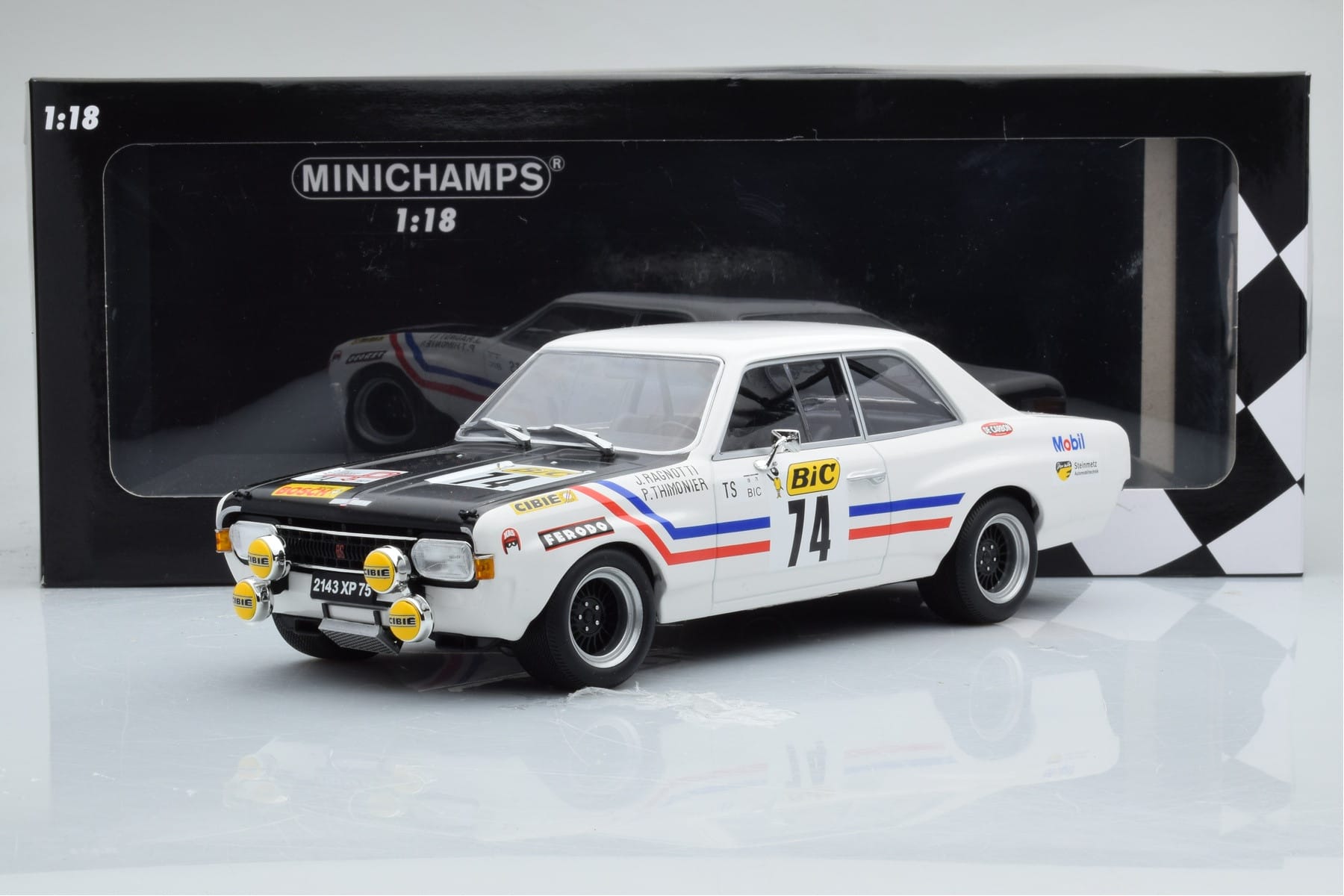 Opel Commodore A Steinmetz #74 J. Ragnotti / Thimonier Tour de France Automobile 1971 Minichamps 1:18 155714674 Metal - imaginea 6 din 6