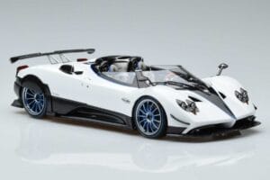 Pagani Zonda HP Barchetta Carbon Fiber Alb LCD 1:18 LCD18009-WH Metal - imaginea 6 din 9