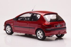 Peugeot 206 S16 Roșu Otto 1:18 OT1039 Rășină - imaginea 5 din 6