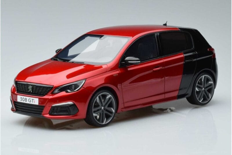 Peugeot 308 T9 GTI Roșu Otto 1:18 OT368 Rășină