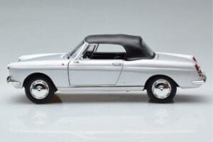 Peugeot 404 Cabriolet Argintiu Norev 1:18 184835 Metal - imaginea 4 din 8