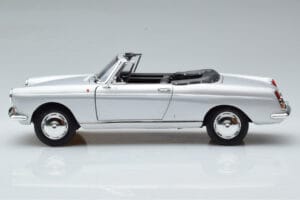 Peugeot 404 Cabriolet Argintiu Norev 1:18 184835 Metal - imaginea 5 din 8