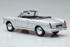 Peugeot 404 Cabriolet Argintiu Norev 1:18 184835 Metal - imaginea 7 din 8