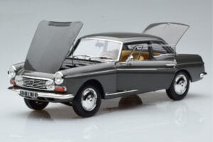 Peugeot 404 Coupe Graphite Gri Norev 1:18 184834 Metal - imaginea 2 din 7