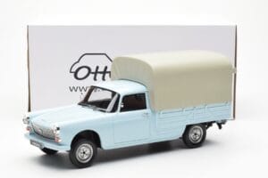 Peugeot 404 Pickup Bache Albastru Pastel Otto 1:18 OT1036 Rășină - imaginea 6 din 6