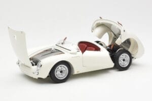 Porsche 550 Spyder Editie 70 Ani Alb Schuco 1:18 450033300 Metal - imaginea 2 din 8