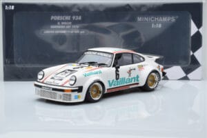 Porsche 911 934 Vaillant #6 B. Wollek Norisring EGT 1976 Minichamps 1:18 155766496 Metal - imaginea 6 din 6
