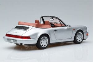 Porsche 911 964 Carrera 2 Cabriolet Argintiu Norev 1:18 187330 Metal - imaginea 3 din 7