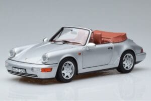 Porsche 911 964 Carrera 2 Cabriolet Argintiu Norev 1:18 187330 Metal