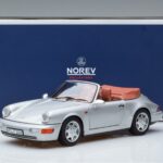 Porsche 911 964 Carrera 2 Cabriolet Argintiu Norev 1:18 187330 Metal - image 7 of 7