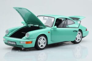 Porsche 911 964 Carrera 2 Mint Verde Norev 1:18 187327 Metal - imaginea 2 din 8