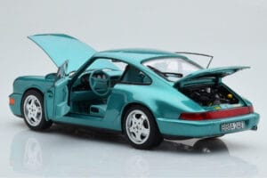 Porsche 911 964 Carrera 2 Wimbledon Verde Norev 1:18 187329 Metal - imaginea 3 din 8