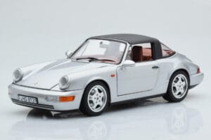 Porsche 911 964 Carrera 4 Targa Polar Argintiu Norev 1:18 187342 Metal - imaginea 4 din 9