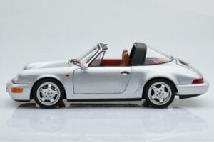 Porsche 911 964 Carrera 4 Targa Polar Argintiu Norev 1:18 187342 Metal - imaginea 6 din 9