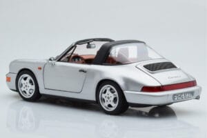 Porsche 911 964 Carrera 4 Targa Polar Argintiu Norev 1:18 187342 Metal - imaginea 8 din 9