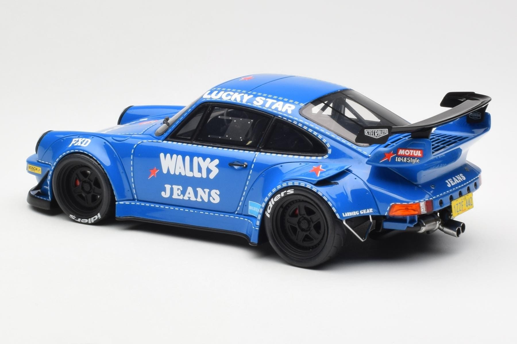 Porsche 911 964 RWB Osho Arrow Albastru GT Spirit 1:18 GT448 Rășină - imaginea 5 din 6