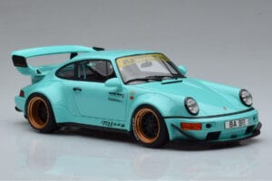Porsche 911 964 RWB Tiffany Albastru GT Spirit 1:18 GT875 Rășină - imaginea 4 din 6