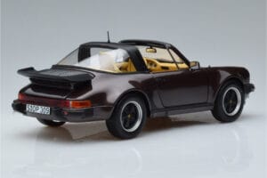 Porsche 911 964 Turbo Targa Maro Norev 1:18 187665 Metal - imaginea 3 din 8