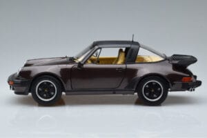 Porsche 911 964 Turbo Targa Maro Norev 1:18 187665 Metal - imaginea 4 din 8