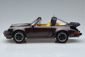 Porsche 911 964 Turbo Targa Maro Norev 1:18 187665 Metal - imaginea 5 din 8