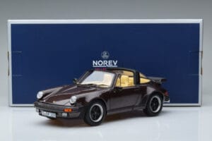 Porsche 911 964 Turbo Targa Maro Norev 1:18 187665 Metal - imaginea 8 din 8
