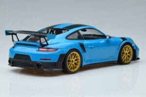 Porsche 911 991.2 GT3 RS Weissach Package Miami Albastru Jante Aurii Minichamps 1:18 153068310 Metal - imaginea 2 din 6