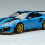Porsche 911 991.2 GT3 RS Weissach Package Miami Albastru Jante Aurii Minichamps 1:18 153068310 Metal