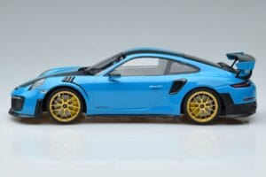 Porsche 911 991.2 GT3 RS Weissach Package Miami Albastru Jante Aurii Minichamps 1:18 153068310 Metal - imaginea 3 din 6