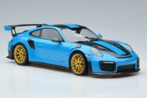 Porsche 911 991.2 GT3 RS Weissach Package Miami Albastru Jante Aurii Minichamps 1:18 153068310 Metal - imaginea 4 din 6
