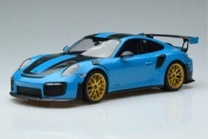 Porsche 911 991.2 GT3 RS Weissach Package Miami Albastru Jante Aurii Minichamps 1:18 153068310 Metal