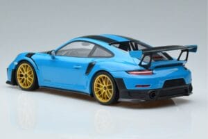Porsche 911 991.2 GT3 RS Weissach Package Miami Albastru Jante Aurii Minichamps 1:18 153068310 Metal - imaginea 5 din 6
