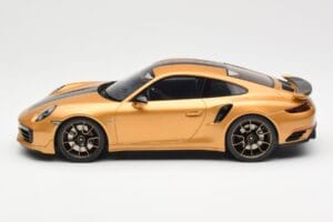 Porsche 911 991.2 Turbo S Exclusive Auriu GT Spirit 1:18 GT444 Rășină - imaginea 3 din 6