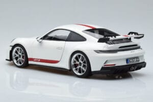 Porsche 911 992 GT3 Alb Norev 1:18 187306 Metal - imaginea 6 din 7