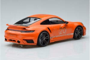 Porsche 911 992 Turbo S China 20th Anniversary Portocaliu Minichamps 1:18 155069171 Metal - imaginea 2 din 6