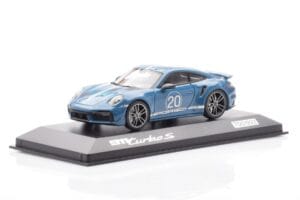 Porsche 911 992 Turbo S Oslo Albastru Minichamps 1:43 WAP0209050N001 Metal - imaginea 2 din 4