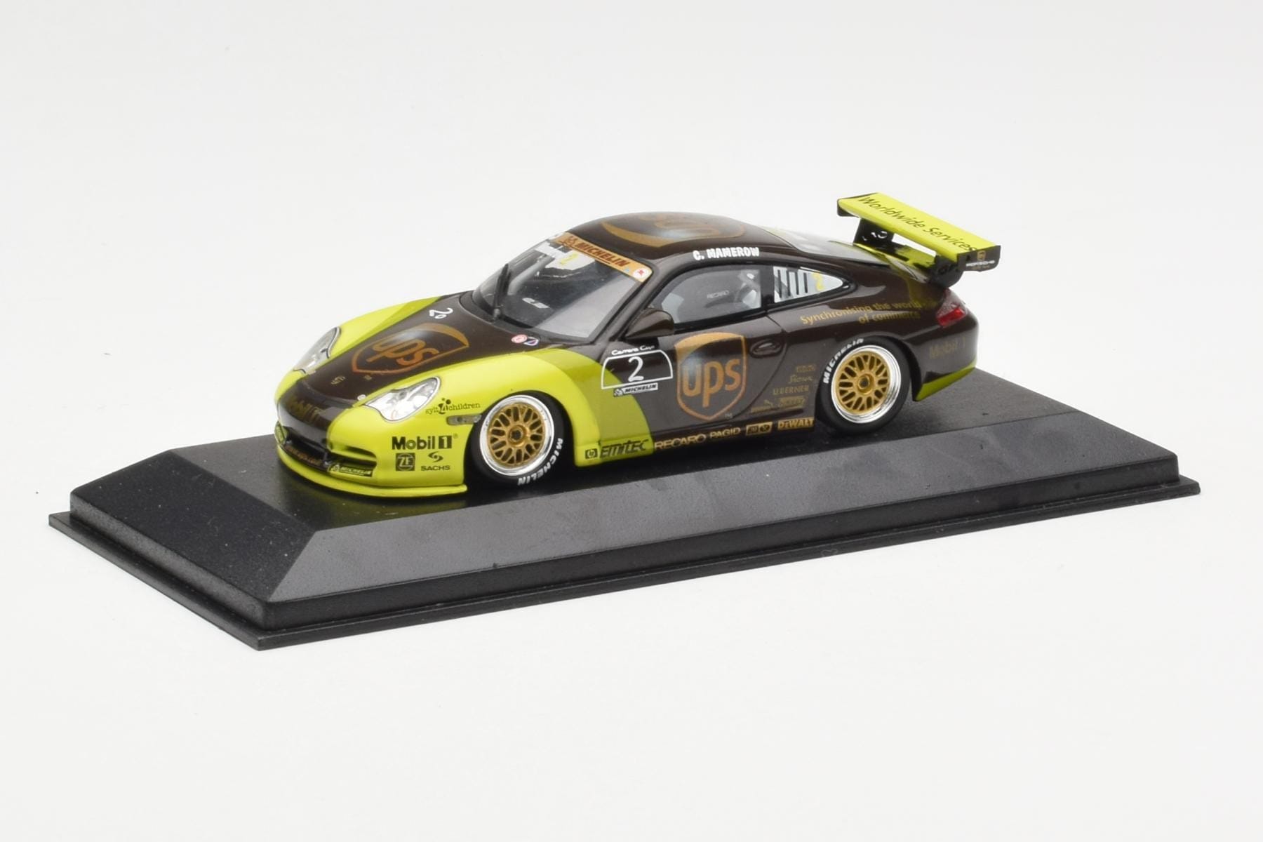 Porsche 911 996 GT3 Cup #2 UPS Mamerow Minichamps 1:43 WAP02012215 Metal - imaginea 2 din 4