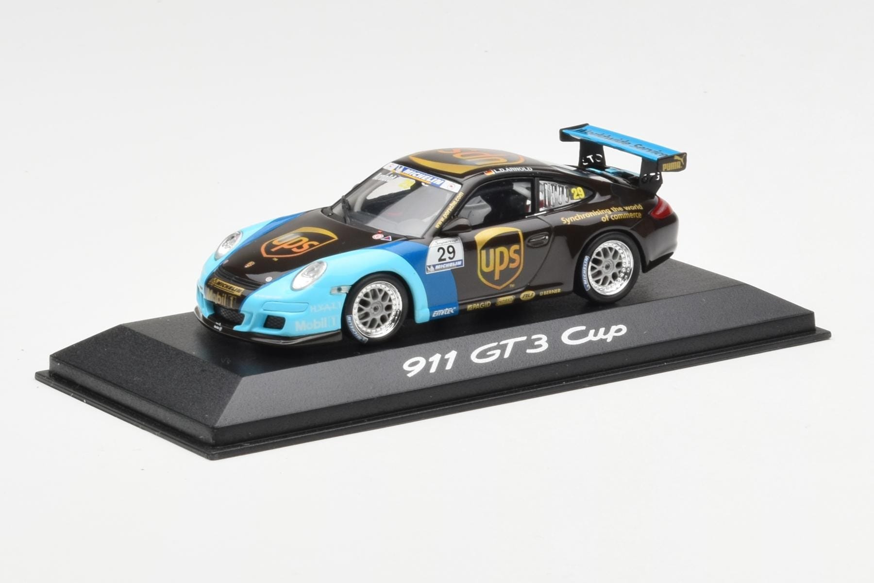 Porsche 911 996 GT3 Cup #29 D. Arnold UPS Porsche Supercup 2006 Minichamps 1:43 WAP02012416 Metal - imaginea 2 din 4