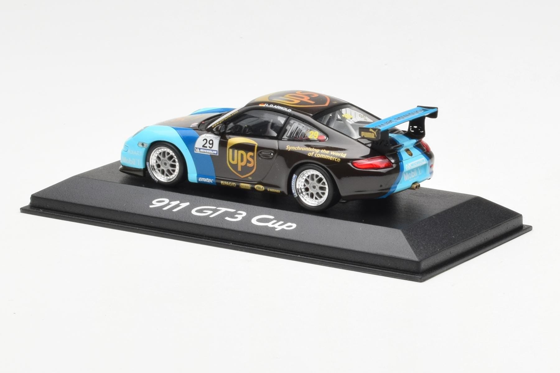 Porsche 911 996 GT3 Cup #29 D. Arnold UPS Porsche Supercup 2006 Minichamps 1:43 WAP02012416 Metal - imaginea 3 din 4