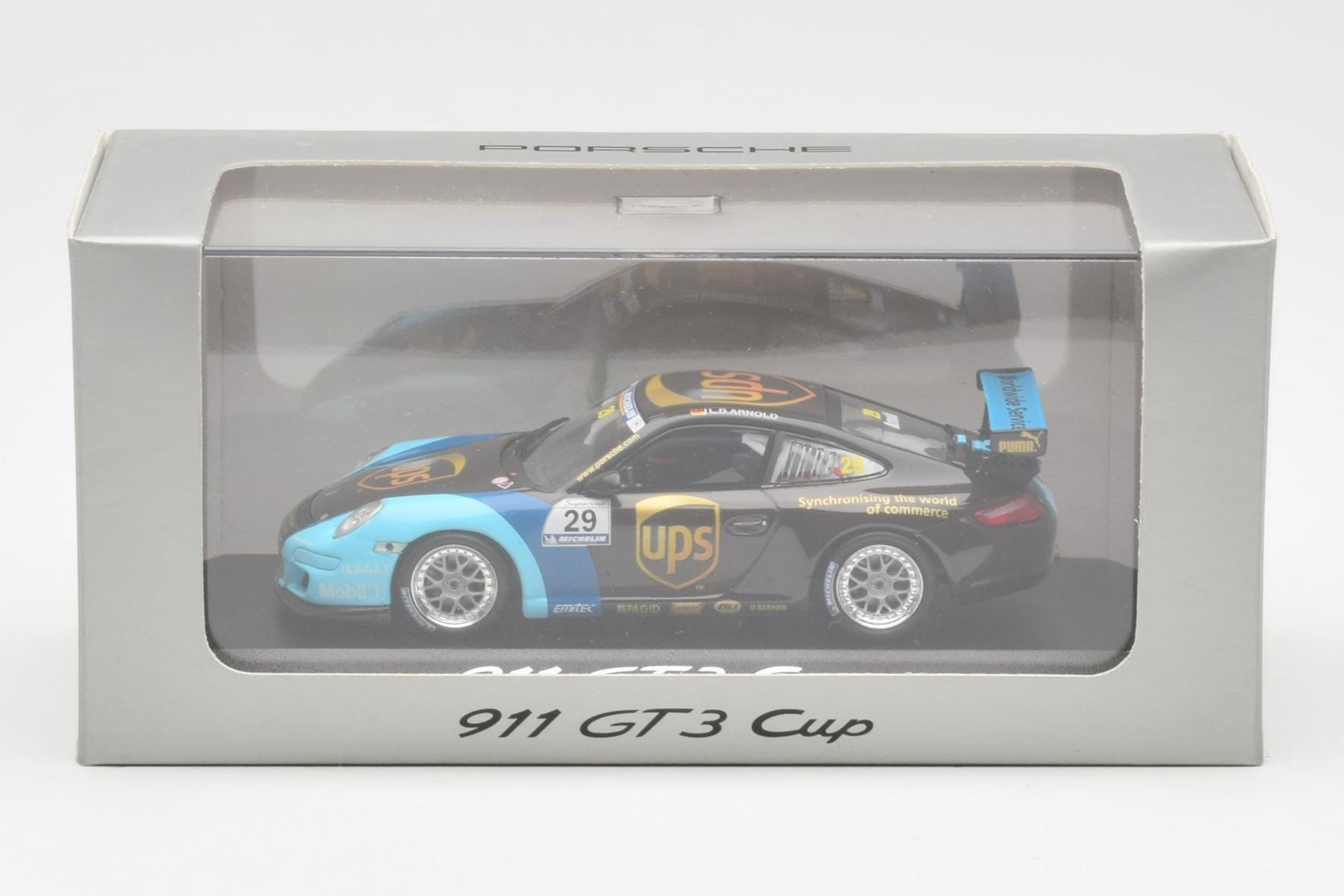 Porsche 911 996 GT3 Cup #29 D. Arnold UPS Porsche Supercup 2006 Minichamps 1:43 WAP02012416 Metal - imaginea 4 din 4